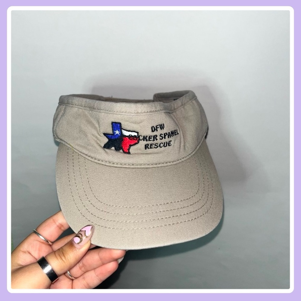 Beige Embroidered Visor
